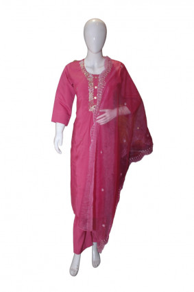 Cotton Suit with organza dupatta