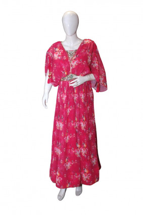 Alia cut Red Gown with hardnet-cancan