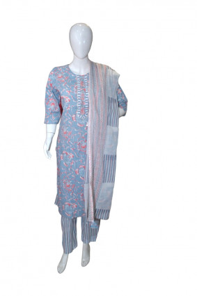 Cotton suit with dupatta