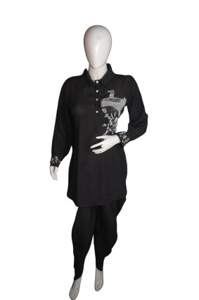 Hand work black Co-ord set