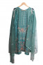 Pakistani Suit set Peacock green color.