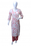 Kurta Pant 2 leafs off white color