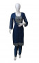 Party wear georgette heavy embroidery blue Suit