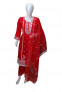Red Ladies Suit with organza dupatta