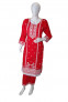 Red Ladies Suit with organza dupatta